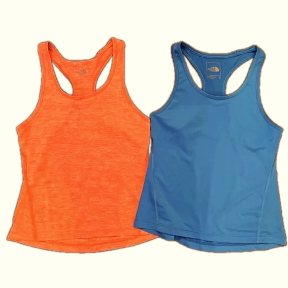 THE NORTH FACE Set of 2 Womens ‘Never Stop Exploring’ Racerback Tanks Athletic